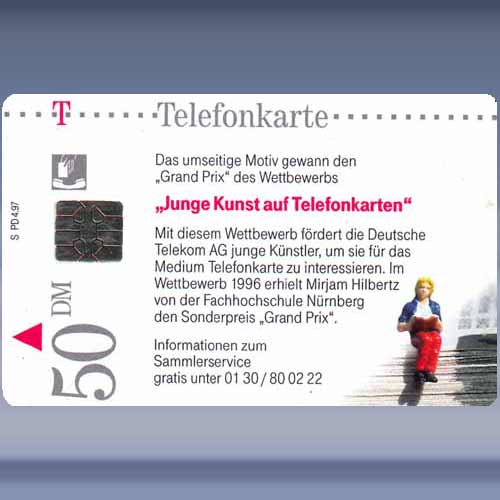 Junge Kunst auf Telefonkarten (1) - Klik op de afbeelding om het venster te sluiten